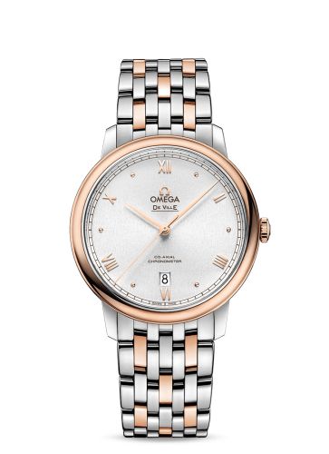 Omega De Ville Prestige Co-Axial 39.5 Stainless Steel / Red Gold / Silver Sunburst / Bracelet